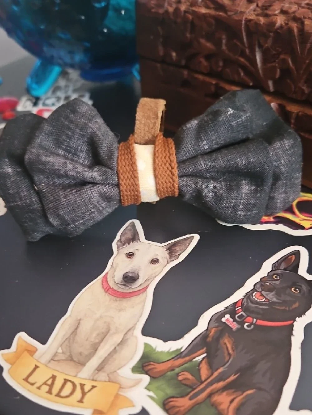 Handmade Dog Collar Bow Tie Collar Accent NEW Gifted